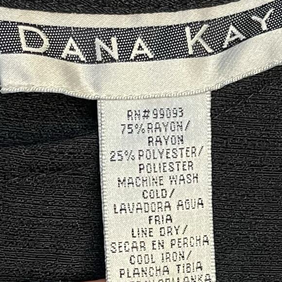 Dana Kay Floral Print Maxi Dress Womens 22W Black Retro Academia Business Casual - Picture 7 of 10